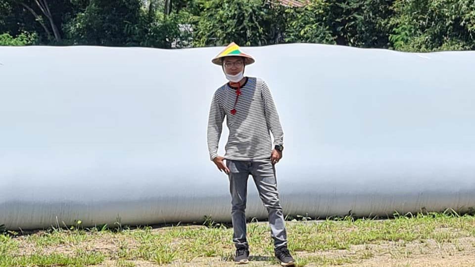 corn storage with Grain Saver bags in Myanmar